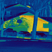Thermograph of home with poor energy management